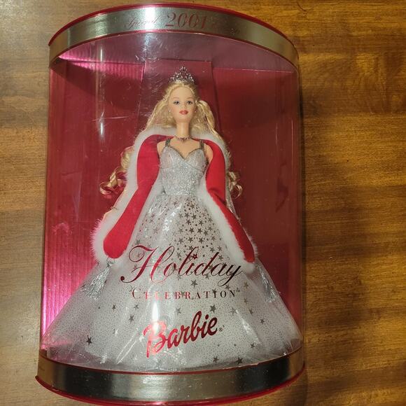 Vintage 2001 Holiday Celebration Barbie Doll Special Edition Mattel Hallmark - Picture 1 of 5